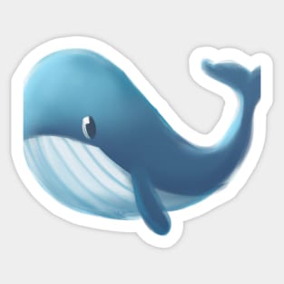 Cute Whale Drawing Sticker